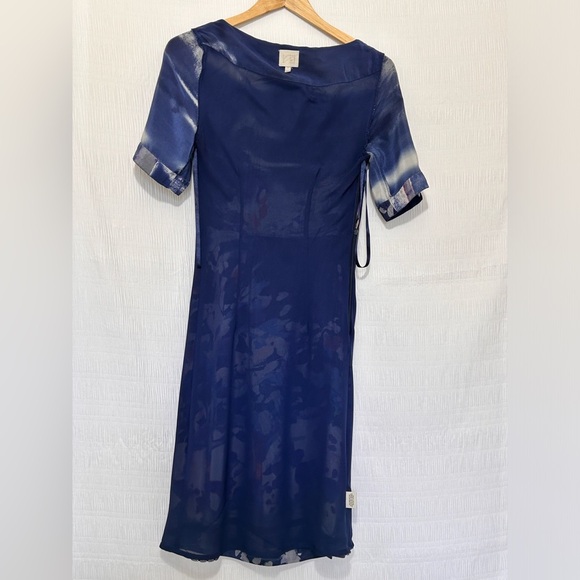 Anthro Golden Ratio Coquille Japonica
Watercolor Cowl Neck 100% Silk Dress 2 - Picture 8 of 8